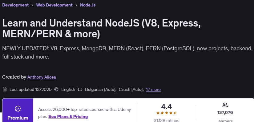 Pictures · Learn and Understand NodeJS (V8, Express, MERN/PERN & more) 2025-12