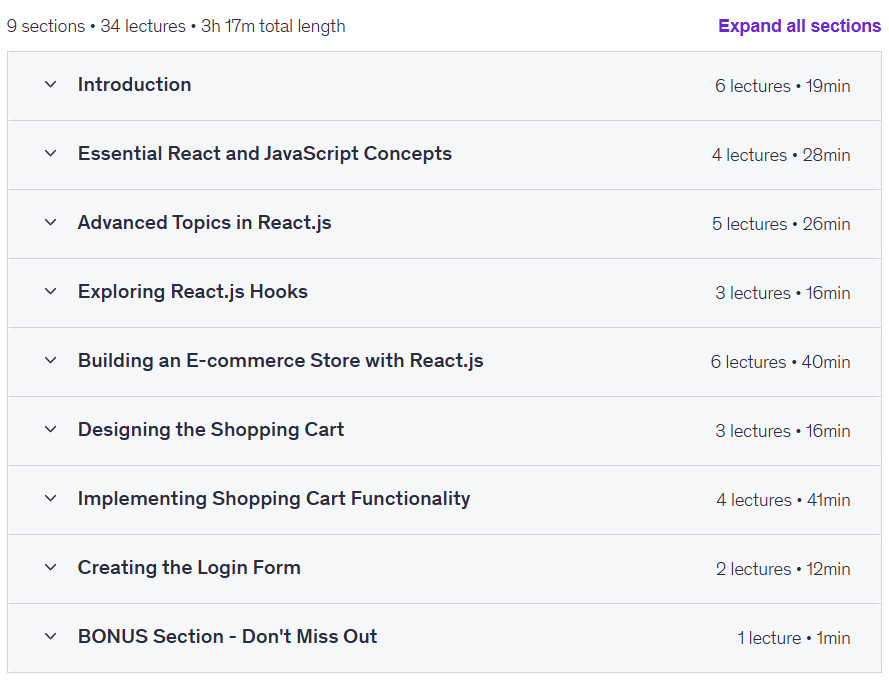 Kursthemen · React.JS für E-Commerce: Ein Geschäft mit ReactJS 2023-9