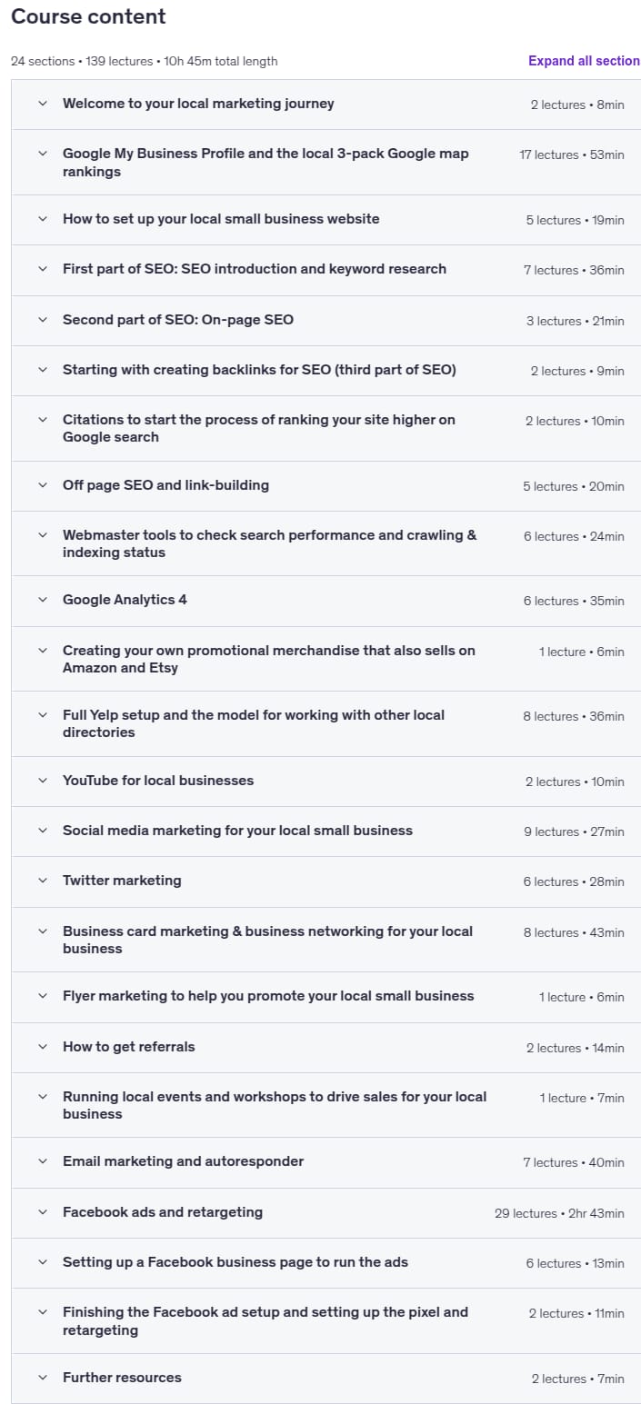 Kursthemen · Lokales Marketing 2025Google My Business, SEO und Social Media 2025-7