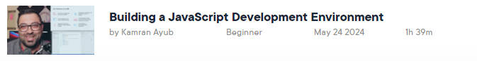 Pictures · Building a JavaScript Development Environment 2024-5