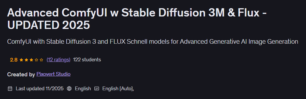图片 · Advanced ComfyUI w Stable Diffusion 3M & Flux - 更新 2025 2025-11