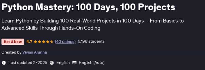 Pictures · Udemy — Python Mastery: 100 Days, 100 Projects 2025-2