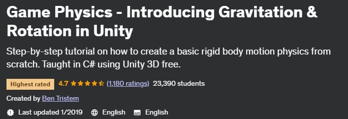 Pictures · Udemy — Game Physics – Introducing Gravitation & Rotation in Unity 2017-7