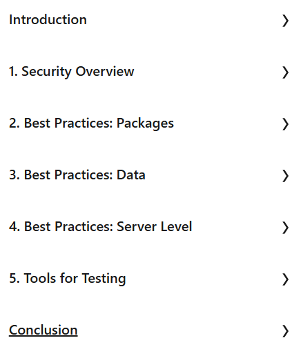 Course topics · Node.js: Security 2025-1