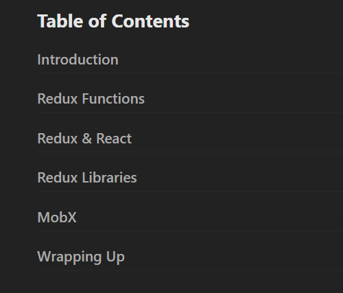 Course topics · FrontendMasters — State Management with Redux & MobX 2019-7