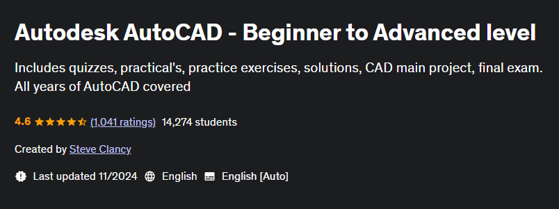 Pictures · Autodesk AutoCAD – Beginner to Advanced level 2024-11