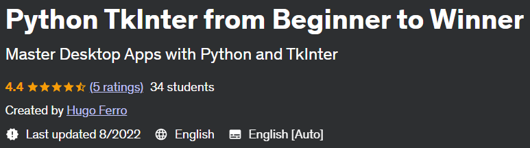 Pictures · Udemy — Python TkInter from Beginner to Winner 2022-8