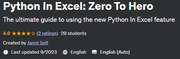 Pictures · Udemy — Python In Excel: Zero To Hero 2023-9