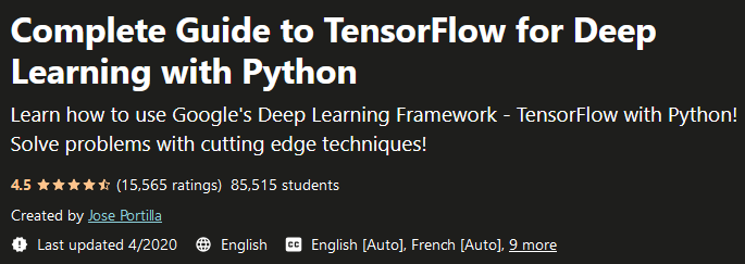 Pictures · Complete Guide to TensorFlow for Deep Learning with Python 2020-4