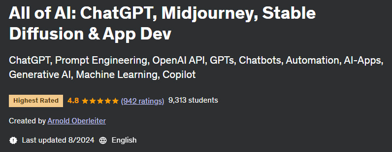 Pictures · Udemy — All of AI: ChatGPT, Midjourney, Stable Diffusion & App Dev 2024-3