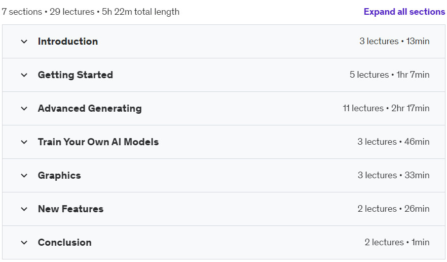 Course topics · Complete Leonardo AI Megacourse: Beginner to Expert 2024-6