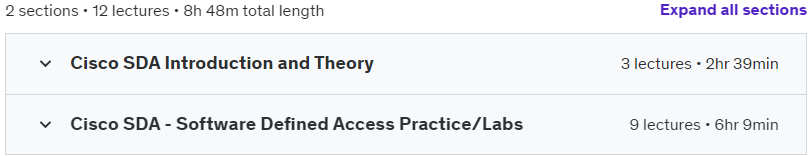 Course topics · Cisco SDA – Software Defined Access Training 2024-5