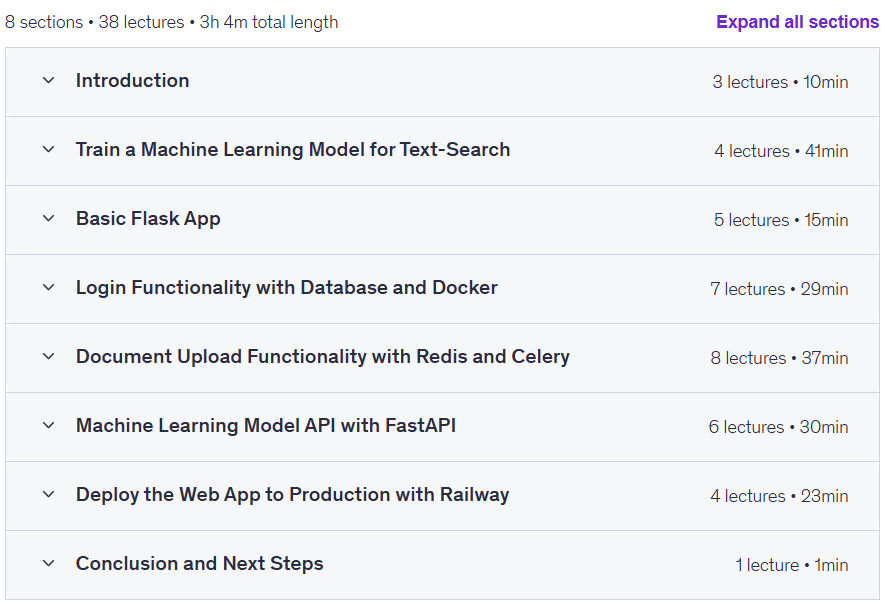 강좌 주제 · 생산에서 Full-Stack Machine Learning Web App을 구축 2025-3