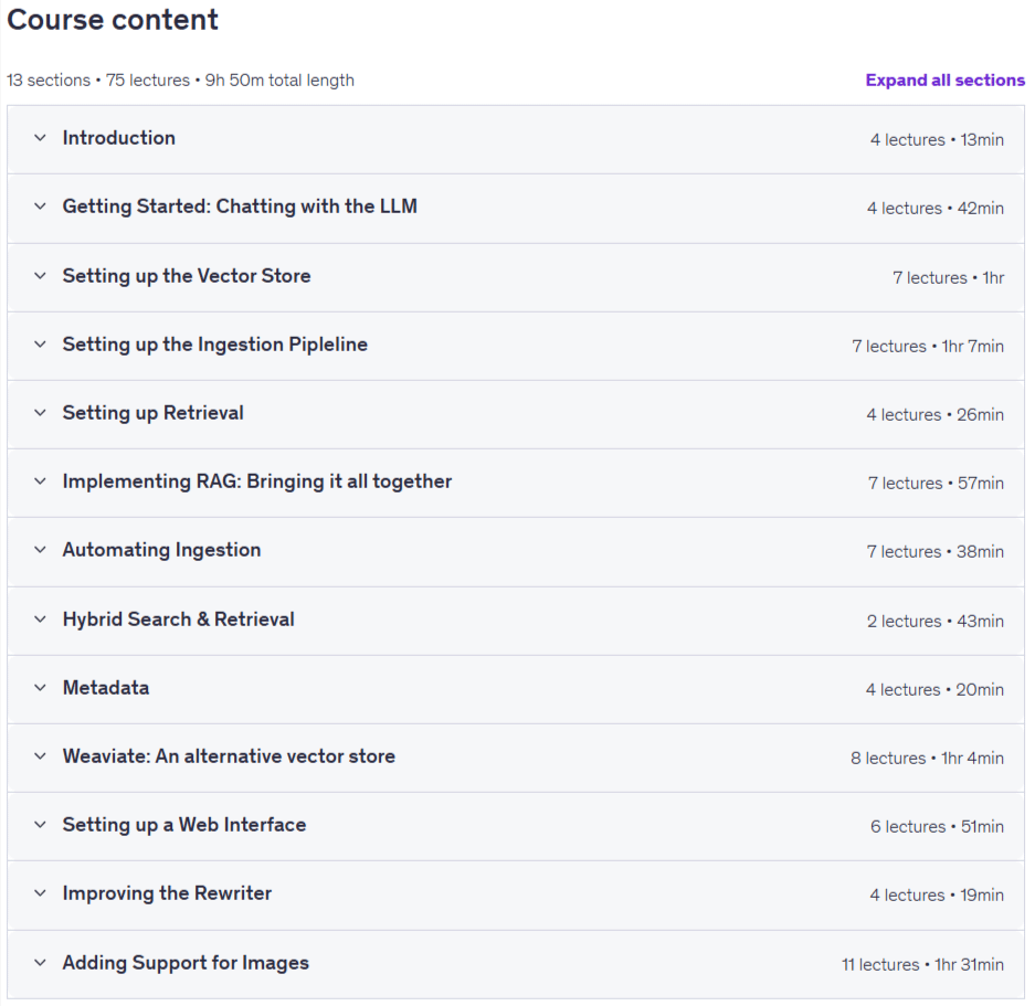 Temas del curso · Creación de una aplicación RAG en Python 2026-6