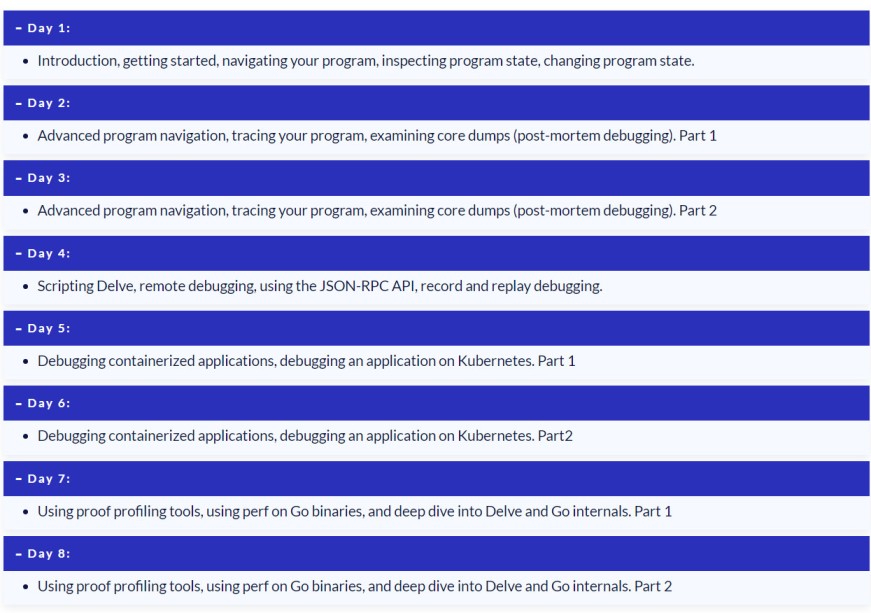 Course topics · Ardan Labs – Ultimate Debugging 2023-10
