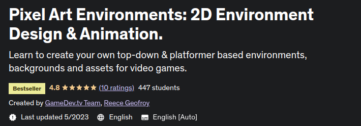 Pictures · Pixel Art Environments: 2D Environment Design & Animation. 2023-5