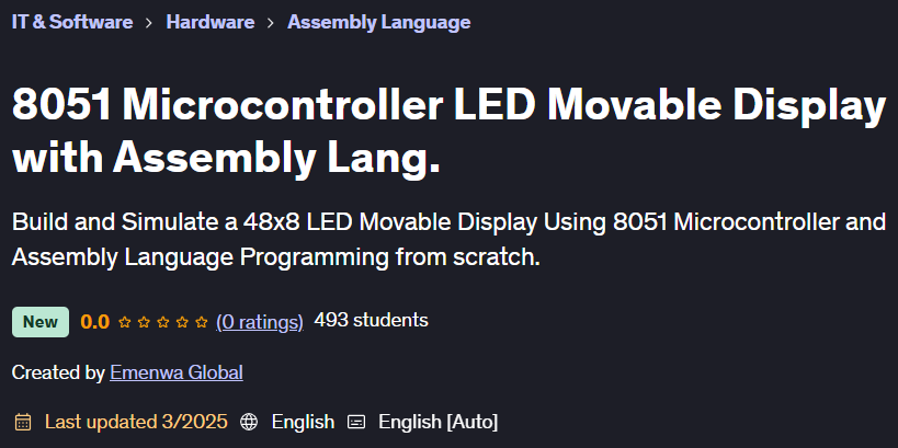 Pictures · 8051 Microcontroller LED Movable Display with Assembly Lang. 2025-1