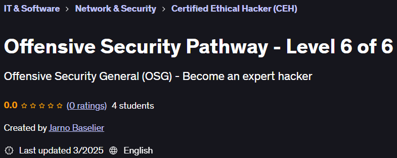 Pictures · Udemy — Offensive Security Pathway – Level 6 of 6 2025-3