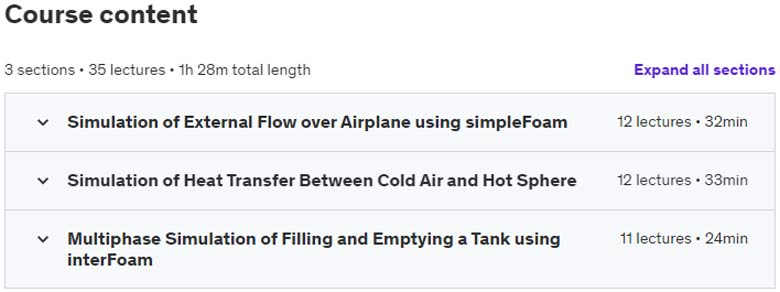 Course topics · Udemy — How to Start Using OpenFOAM 2022-11