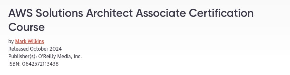Imágenes · Oreilly - AWS Curso de Certificación de Arquitecto Associado 2024-8