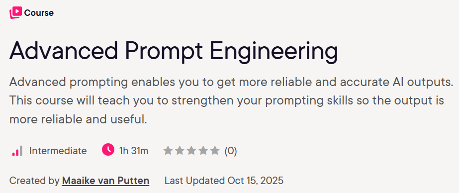 Pictures · Pluralsight — Advanced Prompt Engineering 2025-10