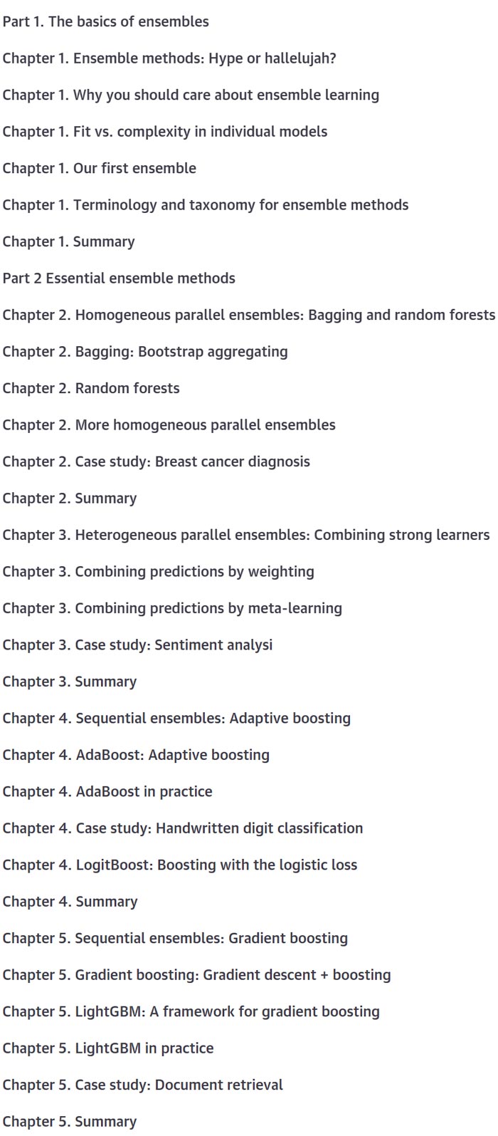 Course topics · Oreilly – Ensemble Methods for Machine Learning, Video Edition 2023-5