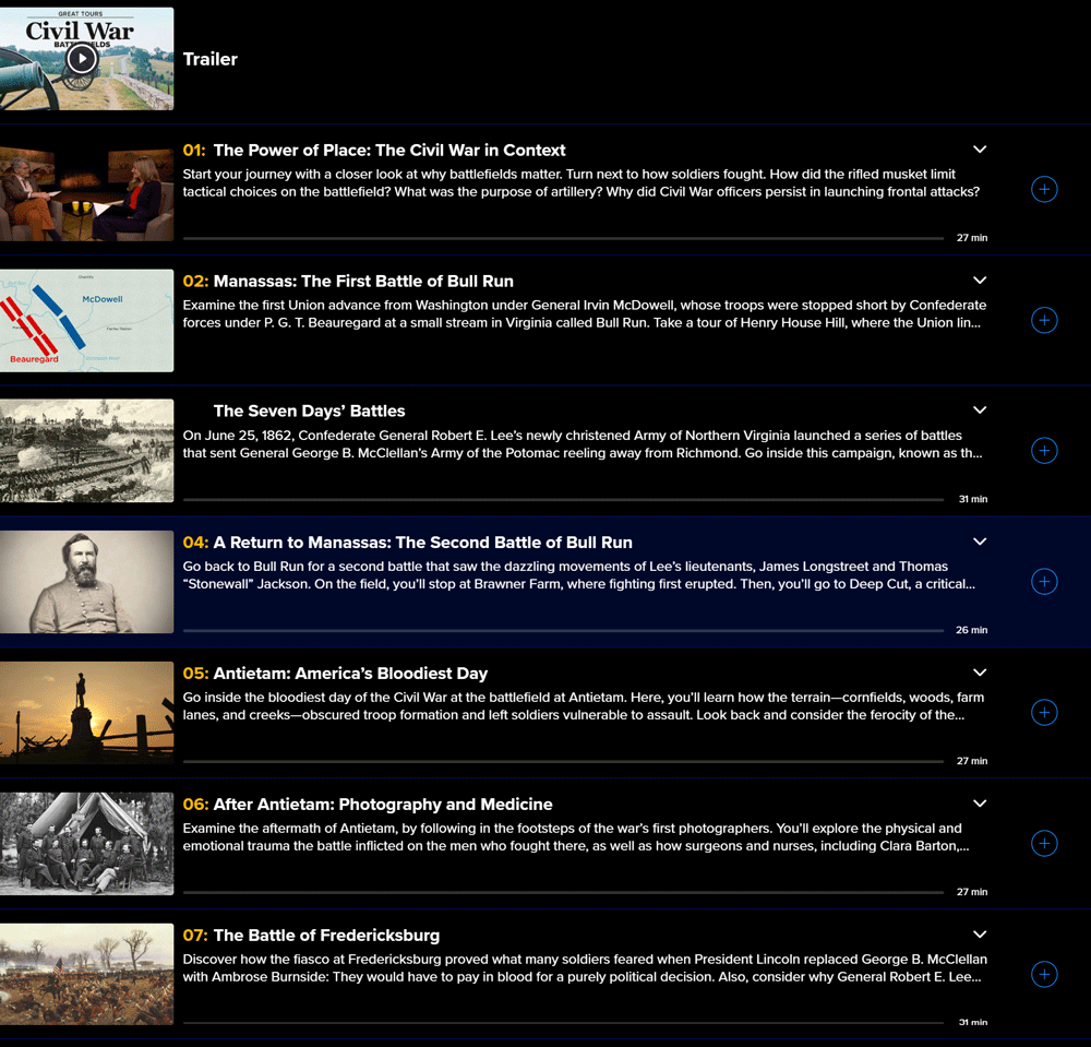 コースのトピック · The Great Courses Plus - The Great Tours: Civil War Battlefields(グレート・ツアー:民間戦争の戦場) 2022-11