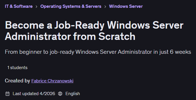 Images · Devenir un emploi prêt Windows Administrateur de serveur de Scratch 2026-4