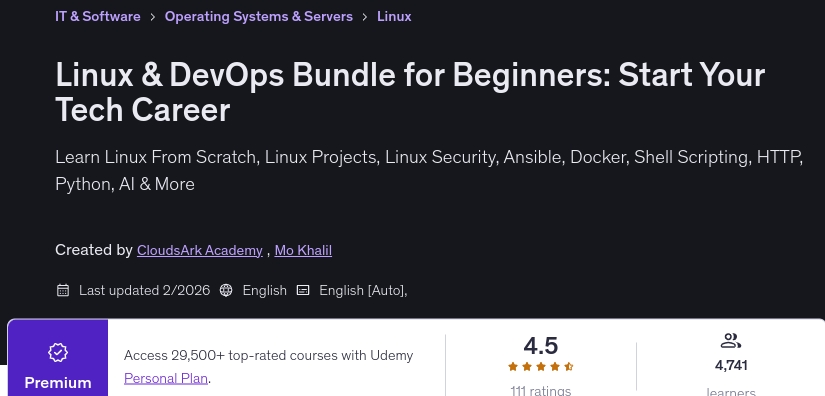 الصور · Linux & DevOps بوندل للمبتدئين: ابدأ مهنتك التكنولوجية 2026-2