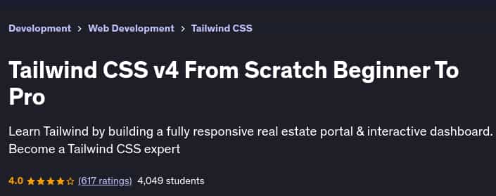 Pictures · Tailwind CSS v4 From Scratch Beginner To Pro 2025-2