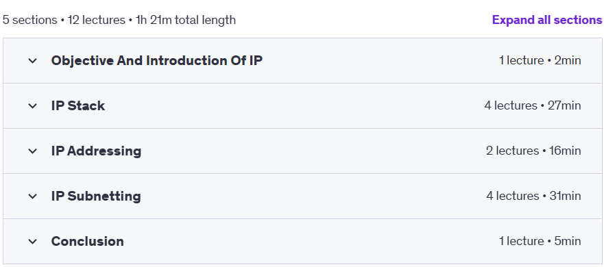Course topics · Mastering IP Concepts: Addressing, Subnetting, and Beyond 2024-12
