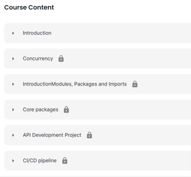 Course topics · Kodekloud — Advanced Golang 2023-4