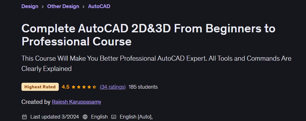 Pictures · Complete AutoCAD 2D&3D From Beginners to Professional Course 2023-12