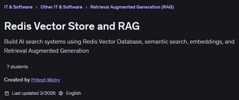 Pictures · Redis Vector Store and RAG 2026-3