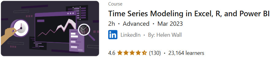 Pictures · LinkedIn — Time Series Modeling in Excel, R, and Power BI 2023-3