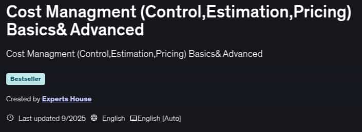 Pictures · Udemy — Cost Managment (Control,Estimation,Pricing) Basics& Advanced 2025-9