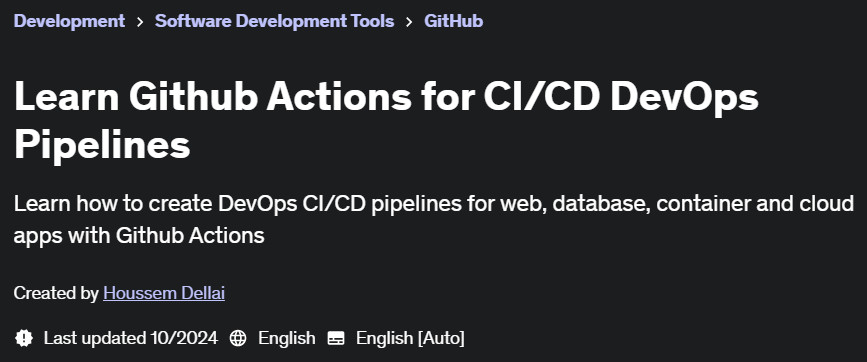 Pictures · Udemy — Learn Github Actions for CI/CD DevOps Pipelines 2022-5