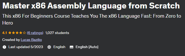 Pictures · Udemy — Master x86 Assembly Language from Scratch 2023-5