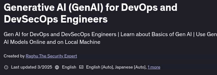 Pictures · Generative AI (GenAI) for DevOps and DevSecOps Engineers 2025-3