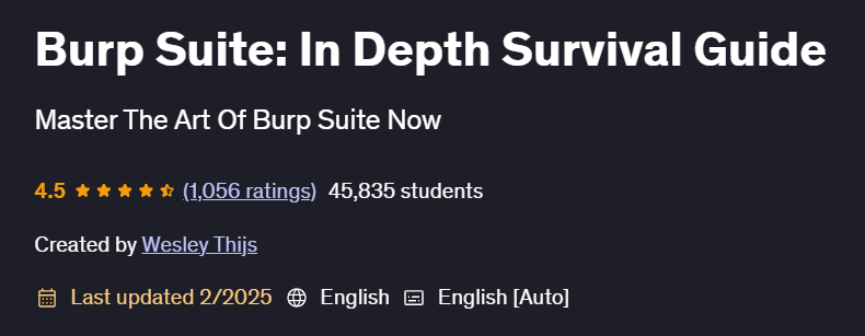Pictures · Udemy — Burp Suite: In Depth Survival Guide 2025-2