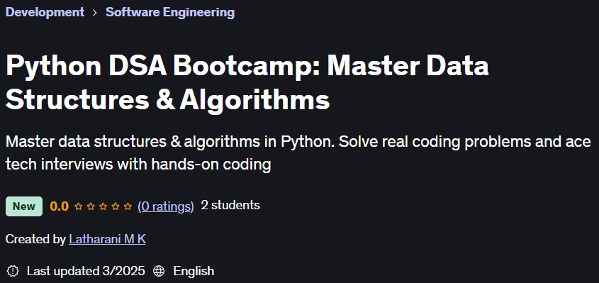 Pictures · Udemy — Python DSA Bootcamp: Master Data Structures & Algorithms 2025-1