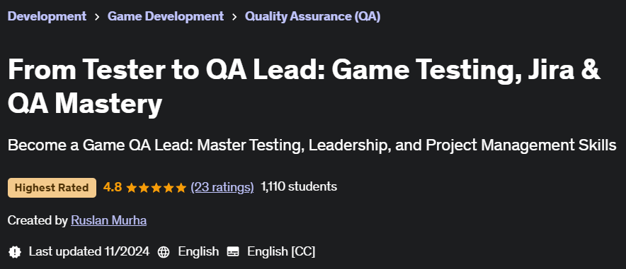 Pictures · Udemy — From Tester to QA Lead: Game Testing, Jira & QA Mastery 2024-10