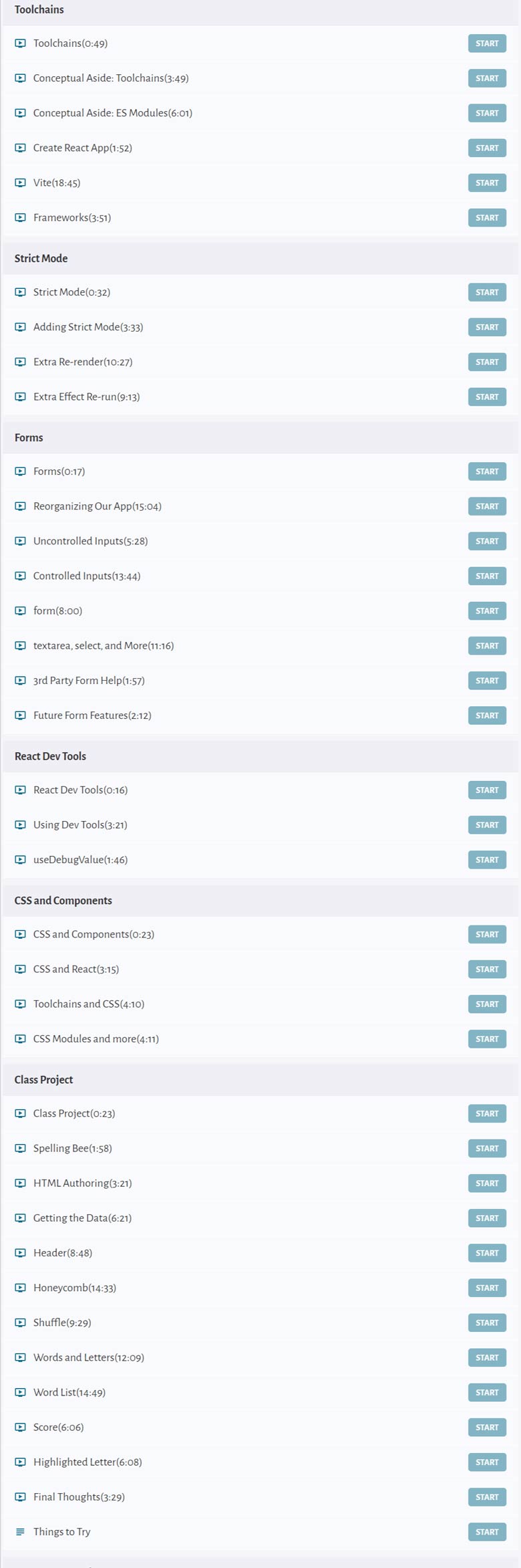 Course topics · Don’t Imitate Understand – Understanding React 2025-4