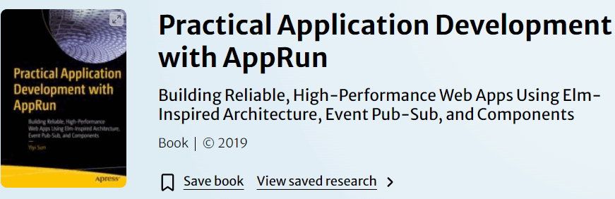 Pictures · Apress – Practical Application Development with AppRun 2019