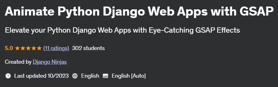 Pictures · Udemy — Animate Python Django Web Apps with GSAP 2023-10