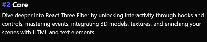 Sujets du cours · Le Sénégal - React Trois fibres, le guide ultime pour le développement web 3D 2025-9