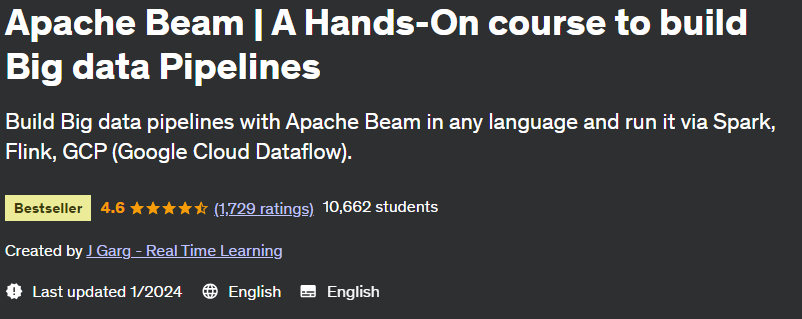 Pictures · Udemy — Apache Beam | A Hands-On course to build Big data Pipelines 2019-2