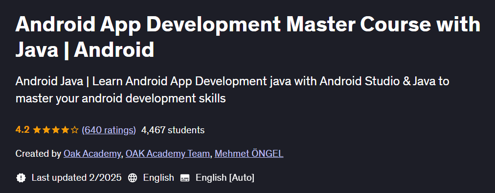Pictures · Android App Development Master Course with Java | Android 2025-2