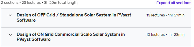 Course topics · Design of Solar Power Plant in PVsyst Software 2022-11