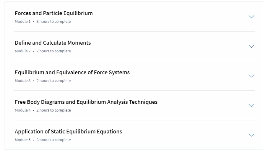Course topics · Coursera — Introduction to Engineering Mechanics 2024-10